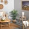 40" Areca Artificial Palm Tree in Boho Chic Handmade Natural Cotton Woven Planter with Tassels UV Resistant (Indoor/Outdoor)